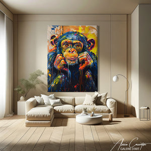 Peinture Tête de Singe