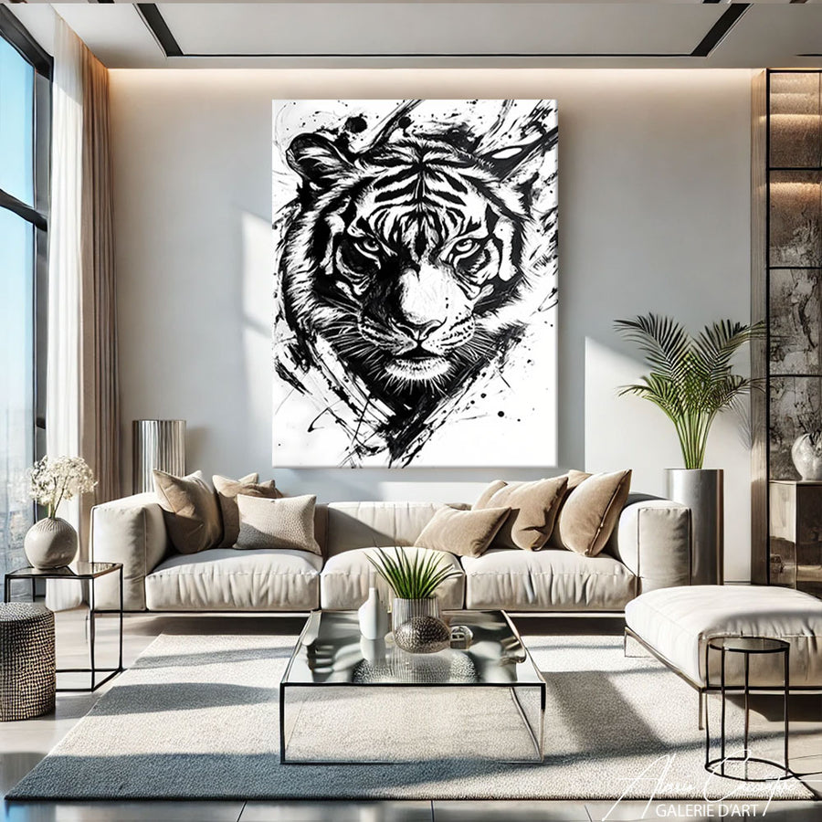 Tigre Toile Imprimée – mise en situation