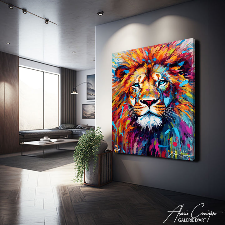 peinture lion 