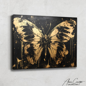 Tableau Abstrait Noir et Or