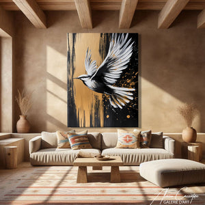 Tableau Oiseau Abstrait