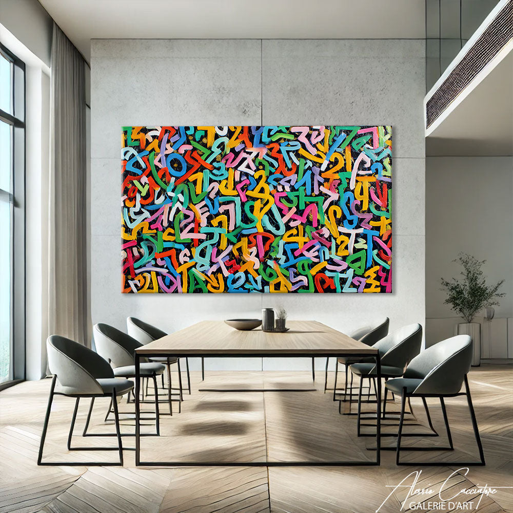Tableau Graffiti Coloré