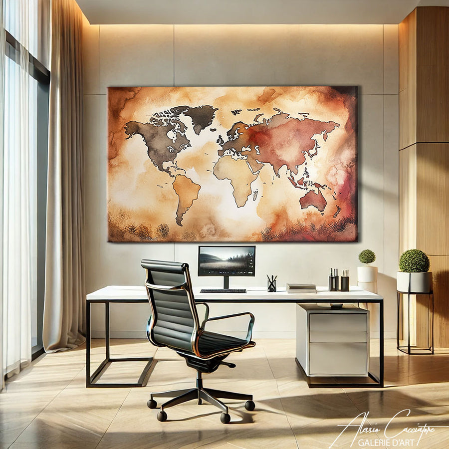 Tableau Carte Du Monde – mise en situation