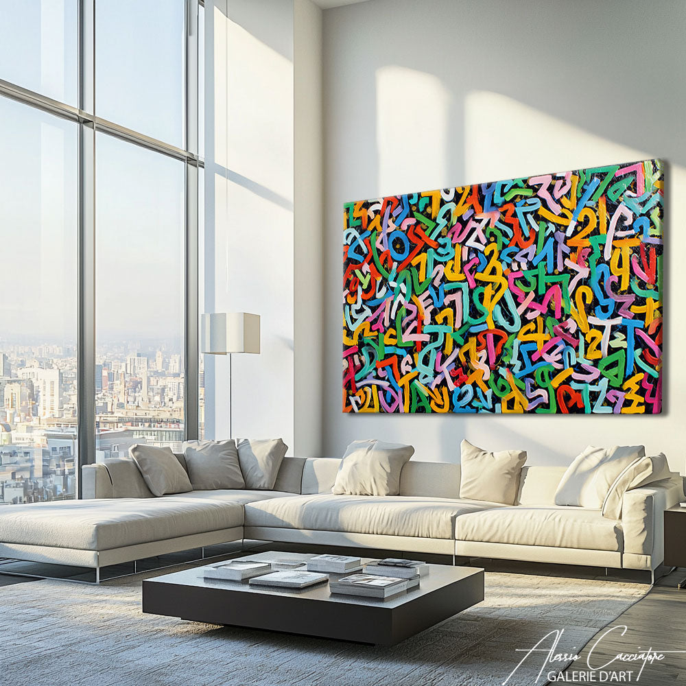 Tableau Graffiti Abstrait