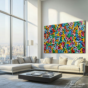 Tableau Graffiti Abstrait