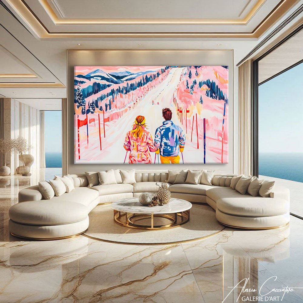 Tableau Avec Skieurs