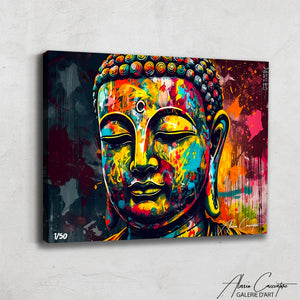 peinture bouddha pop art