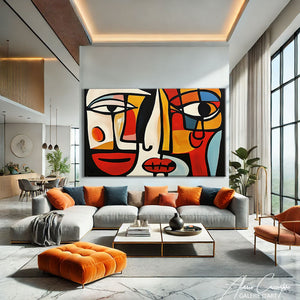 Tableau géant salon