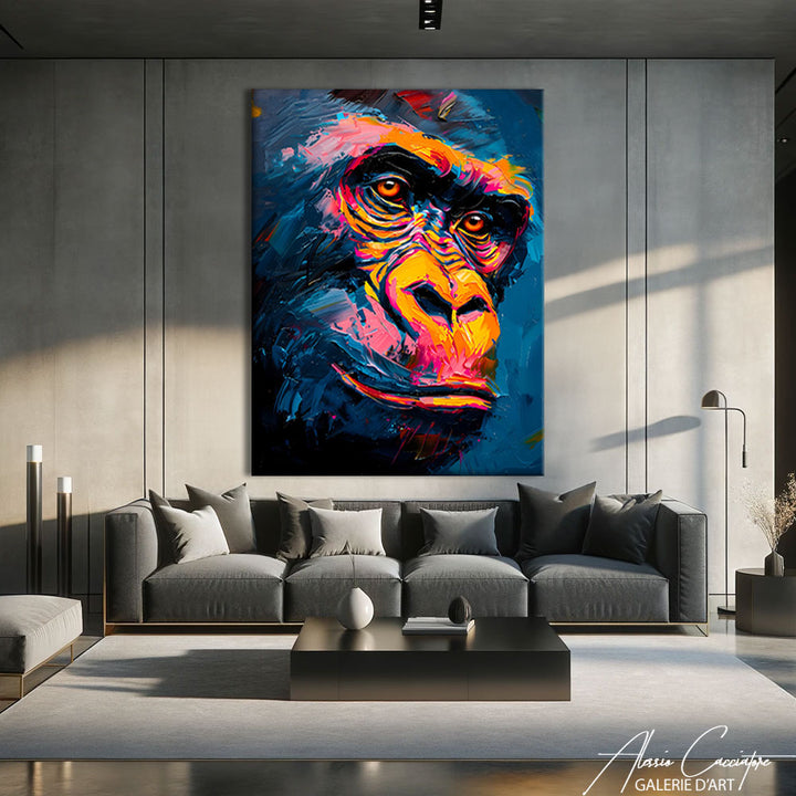 Tableau Peinture de Singe