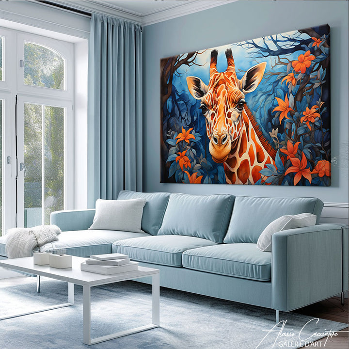peinture girafe moderne
