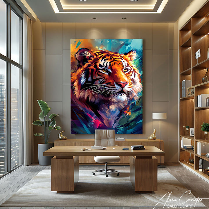 tableau tigre moderne