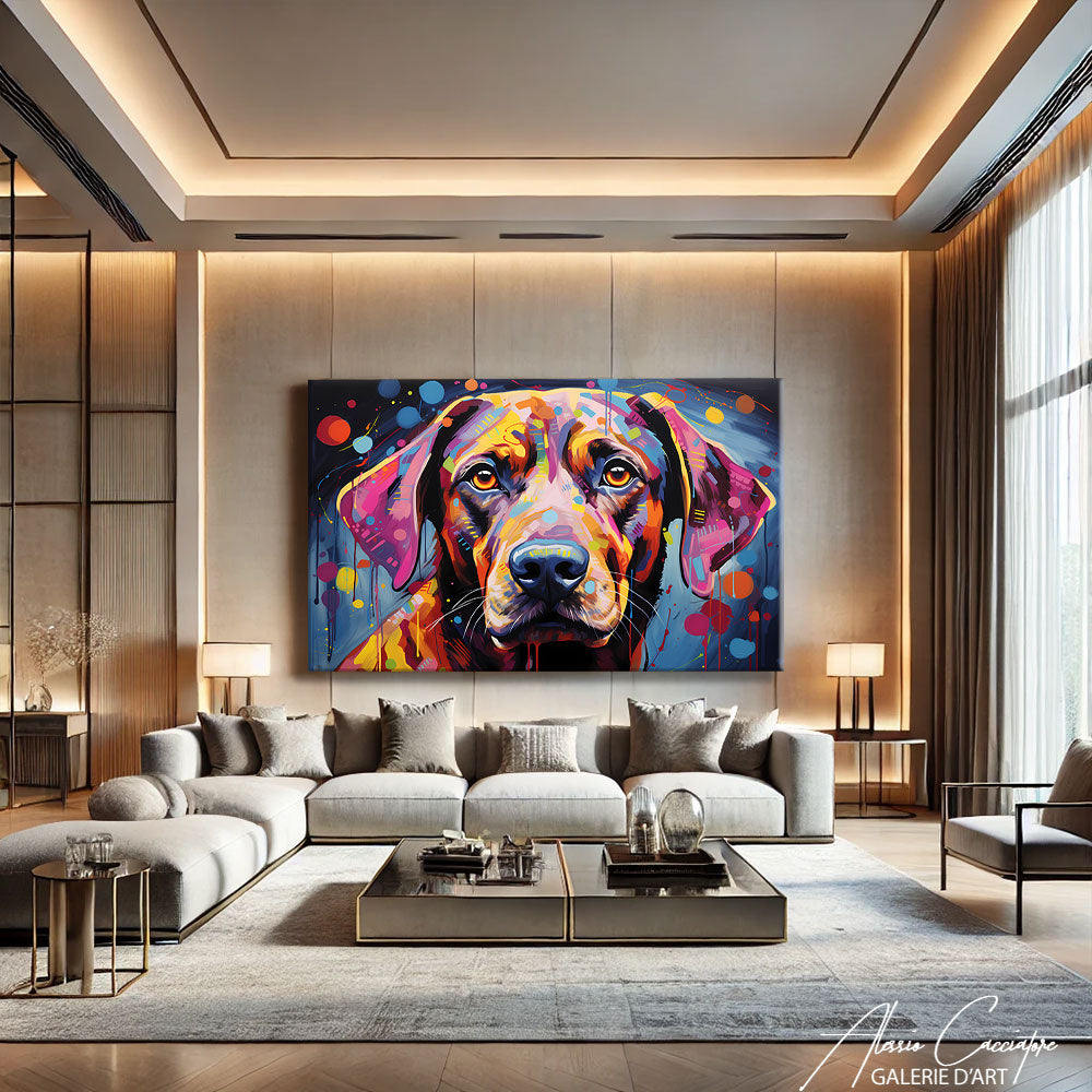 tableau chien pop art