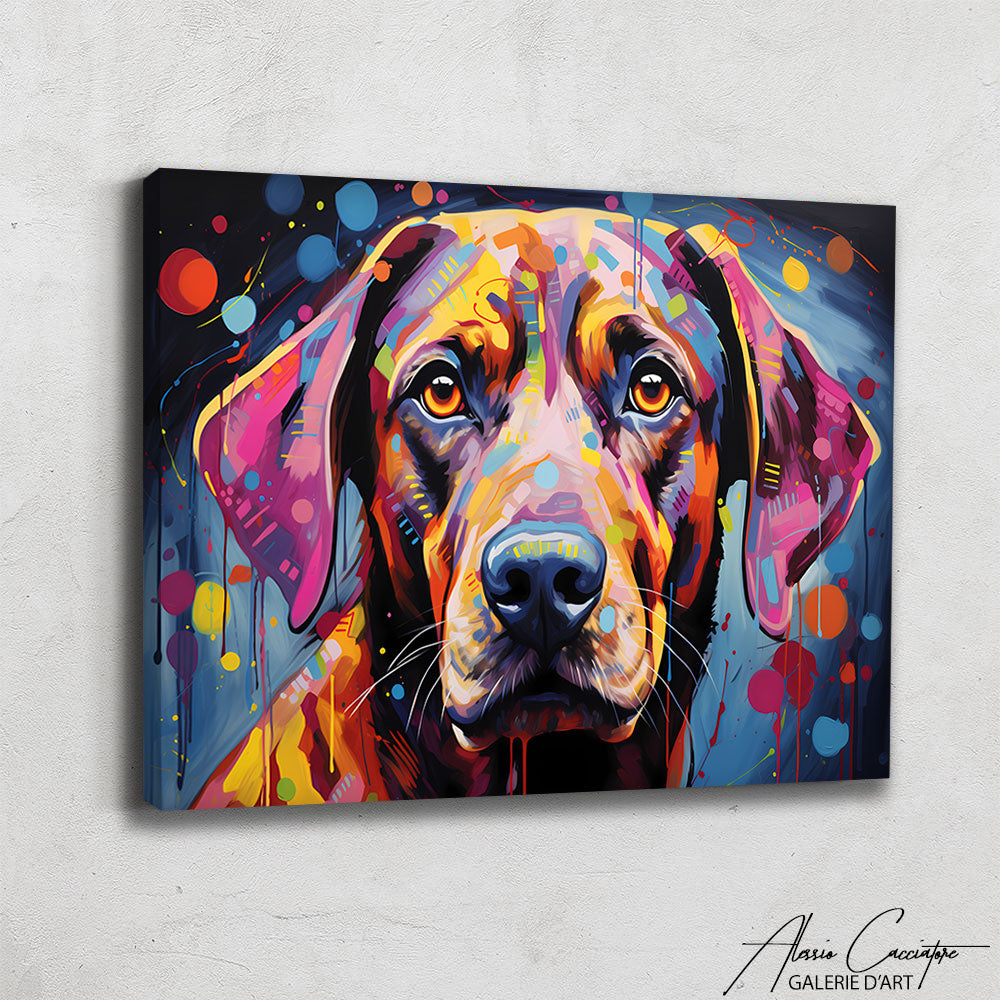 tableau pop art chien
