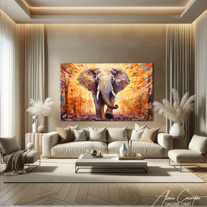 toile peinture elephant 