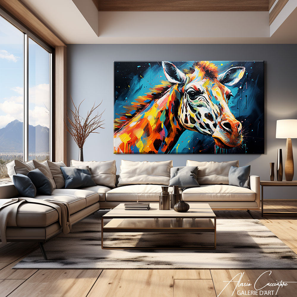 girafe en tableau
