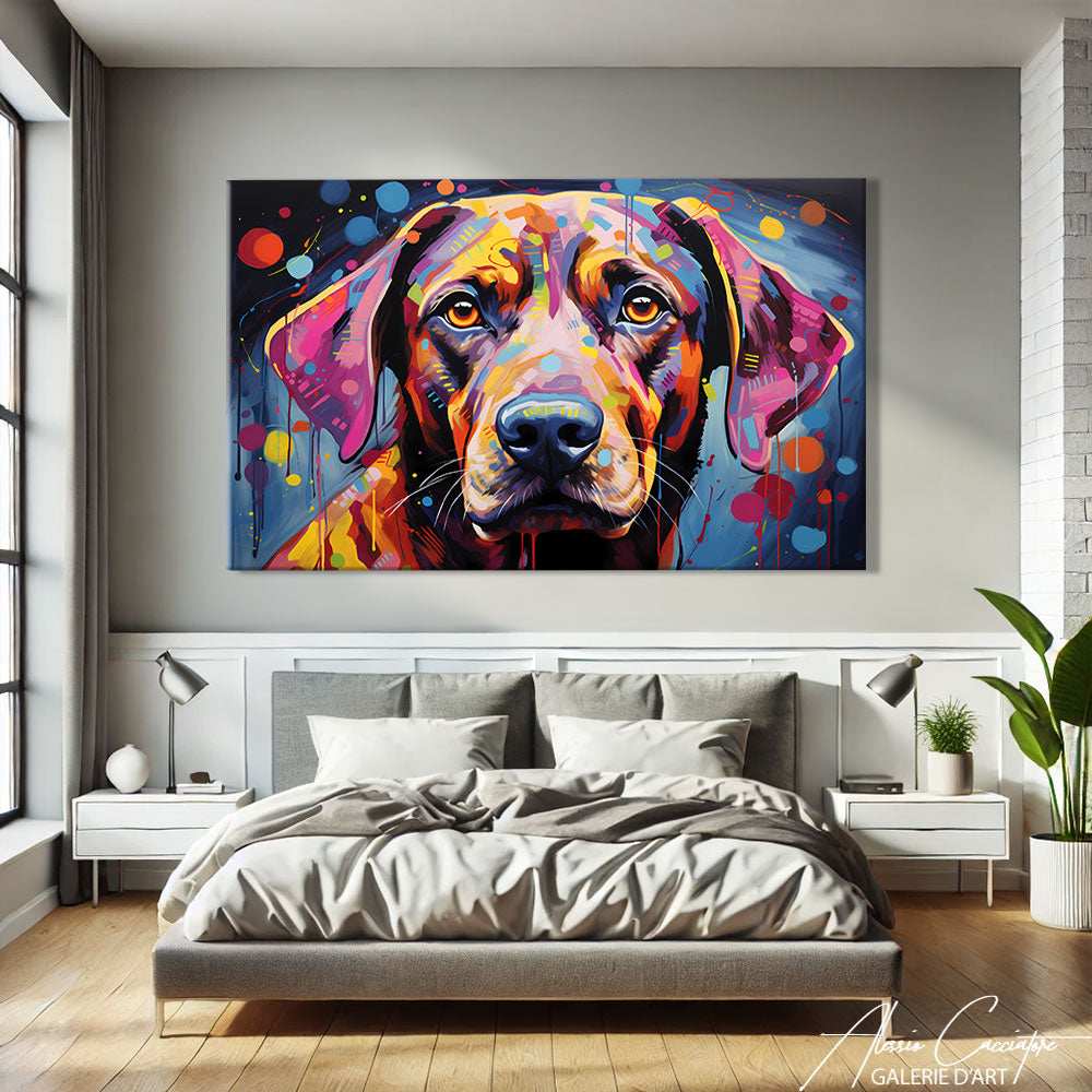 tableau pop art chien
