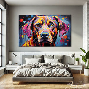 tableau pop art chien
