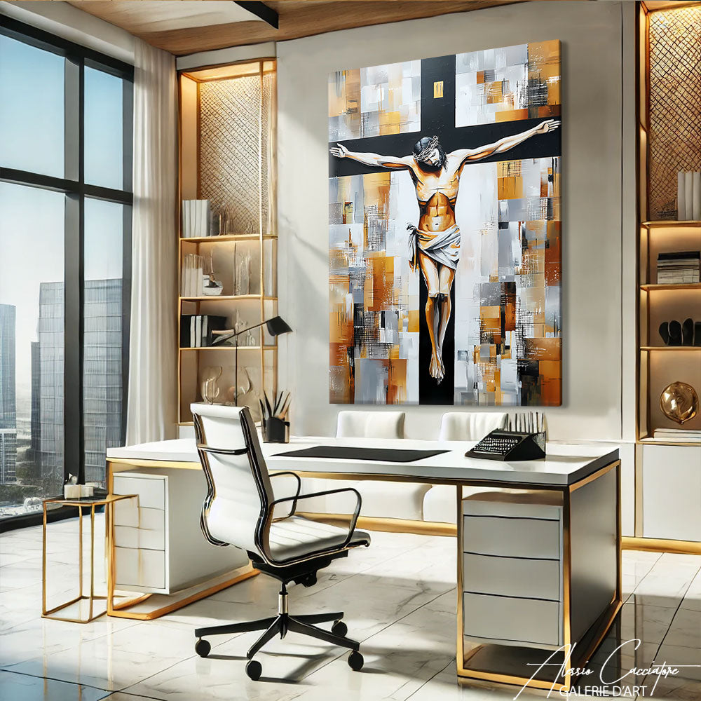 Tableau Religieux Abstrait
