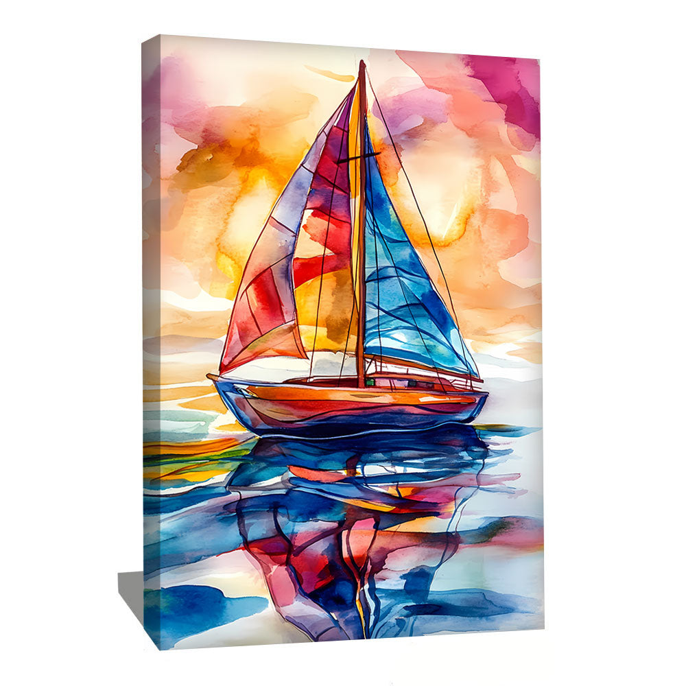 TABLEAU AQUARELLE VOILIER