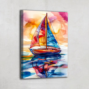 TABLEAU AQUARELLE VOILIER