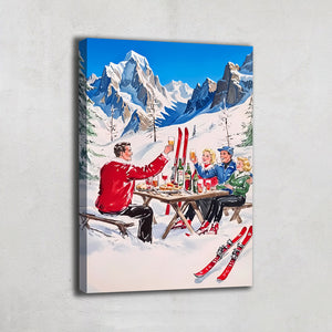 Tableau Vintage Ski