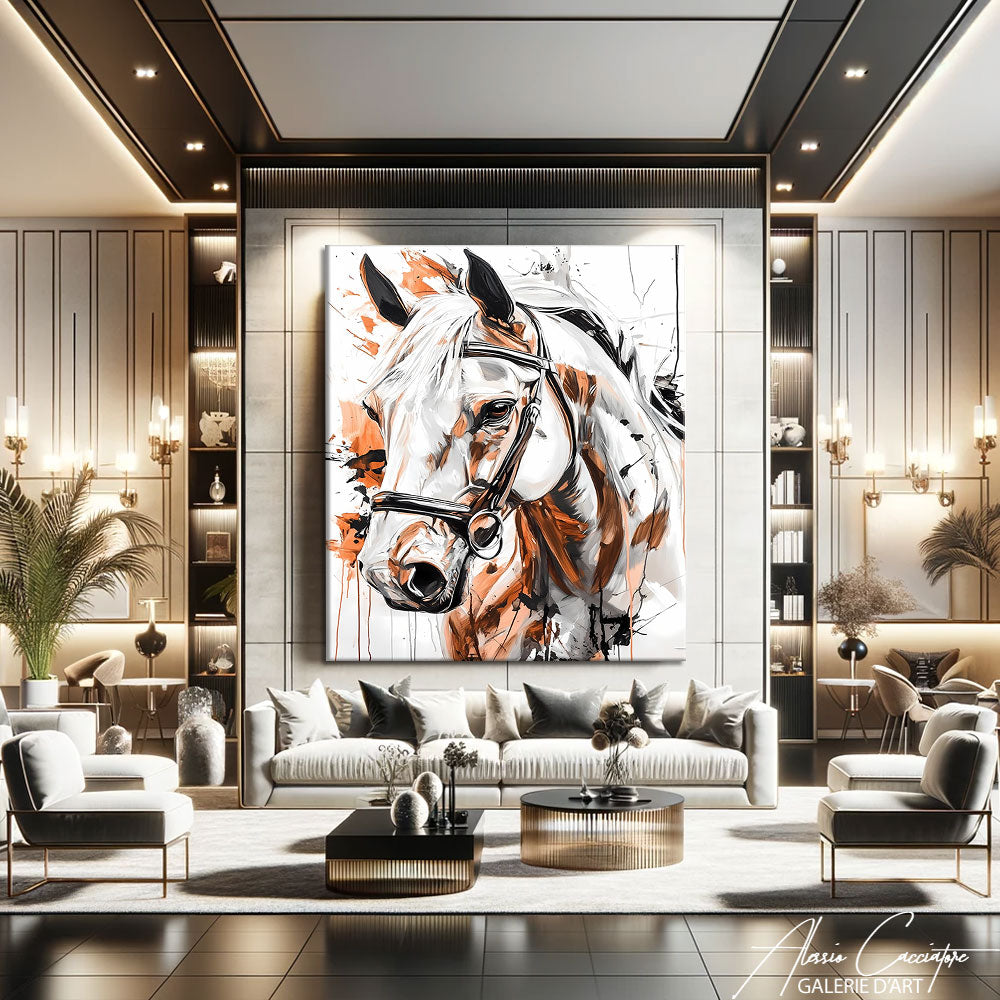 Toile Cheval Noir
