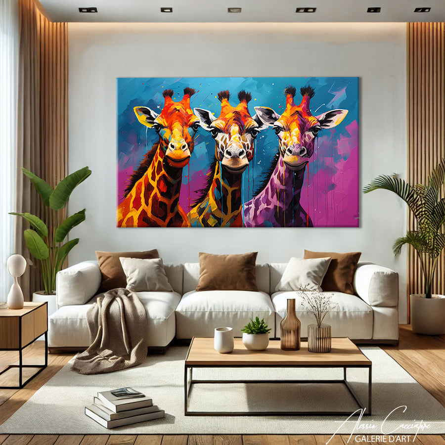 tableau animaux pop art  – mise en situation