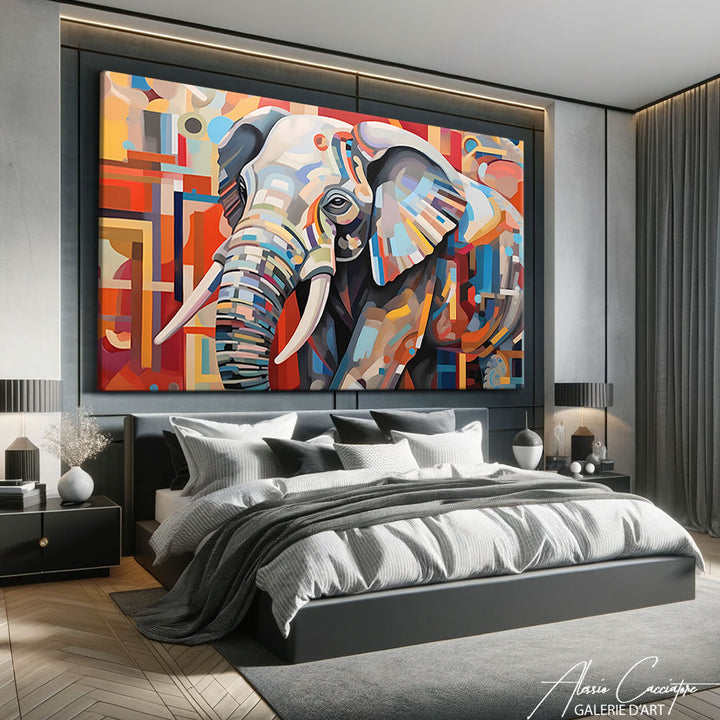 tableau pop art elephant 