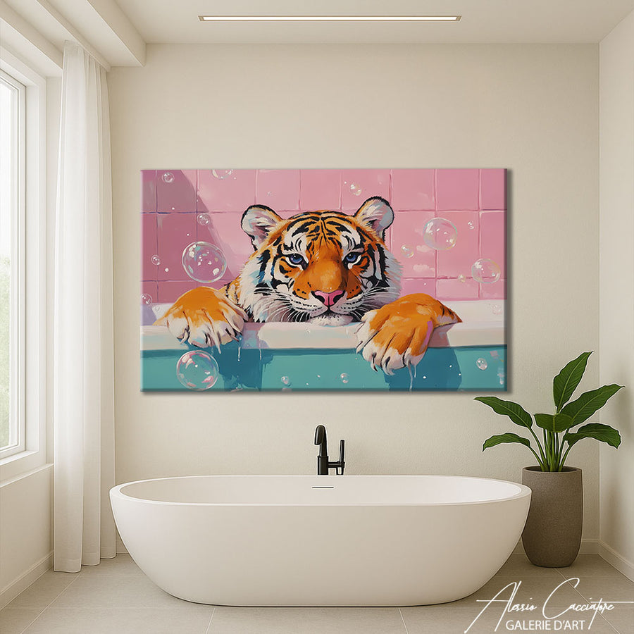 Tableau Dans Salle De Bain – mise en situation