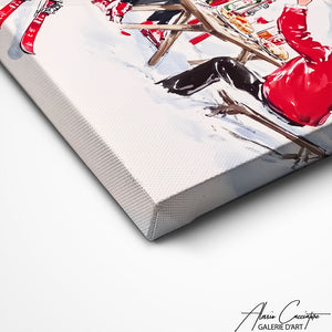 Art Mural Vintage Ski