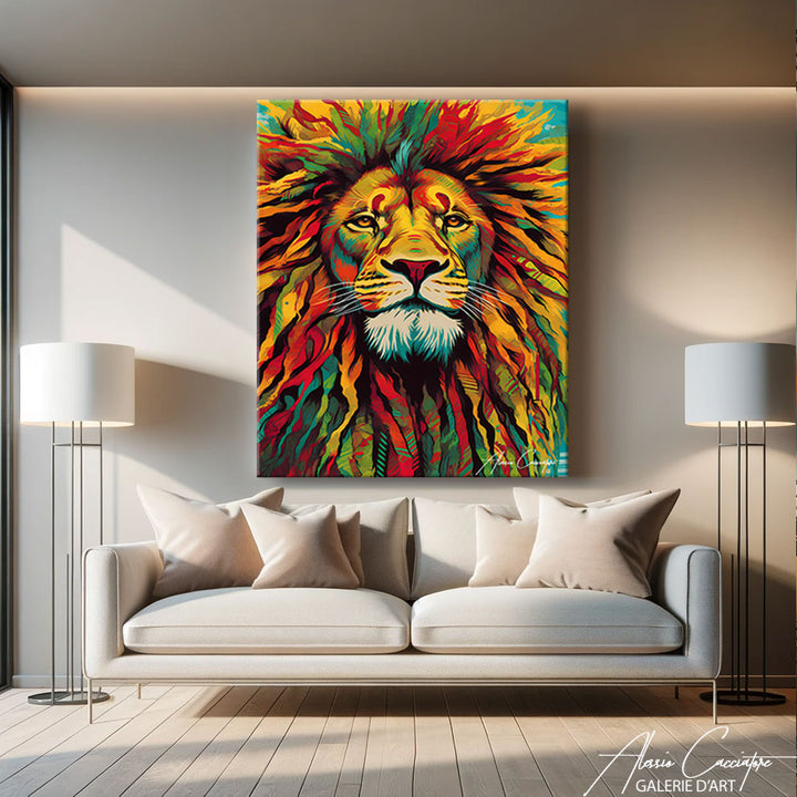 TABLEAU LION MODERNE
