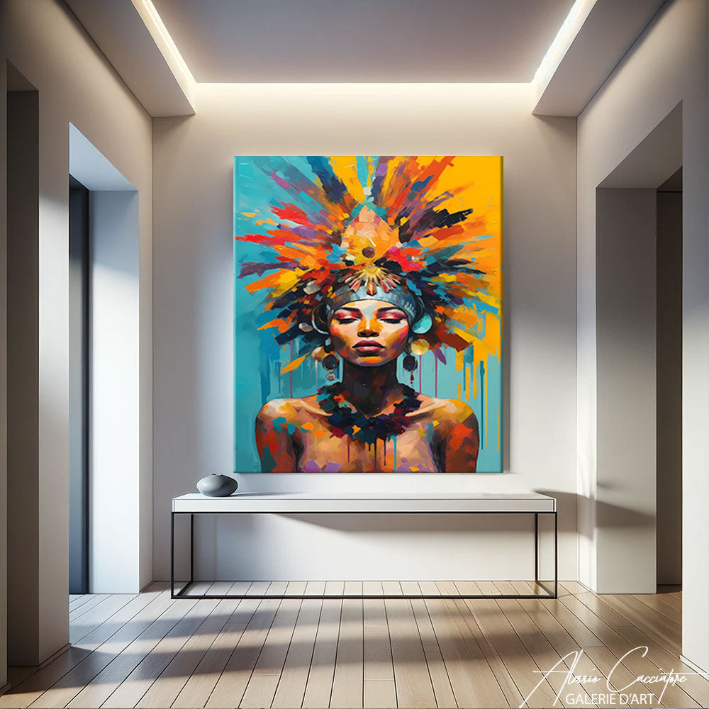 tableau africain peinture