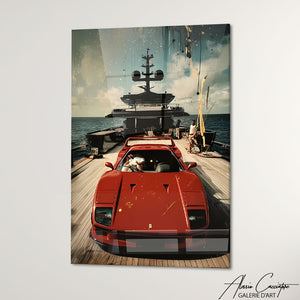 Tableau voiture rouge