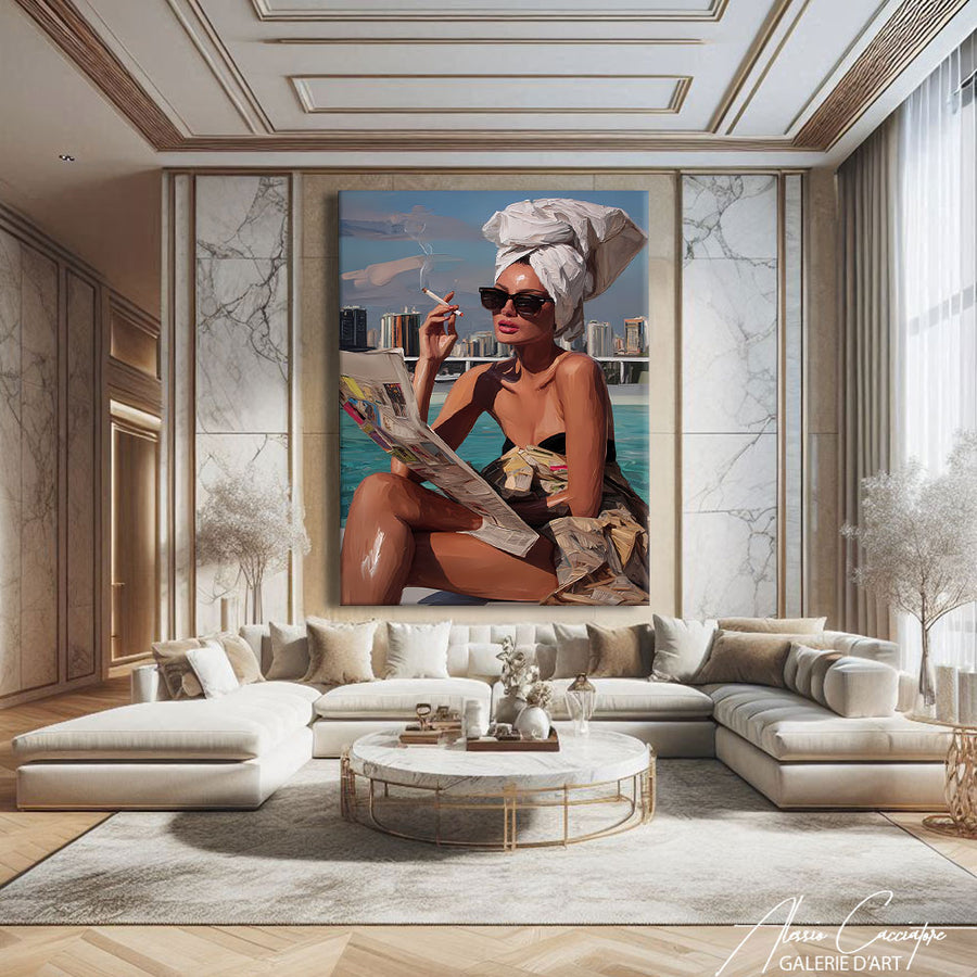 Tableau Chic Pour Salon – mise en situation