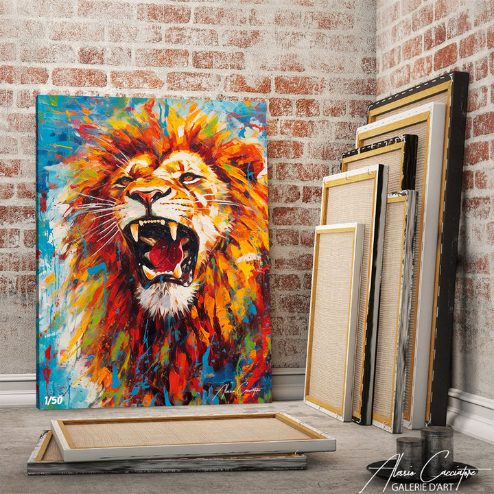 lion peint