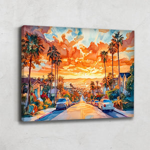 Tableau los angeles abstrait