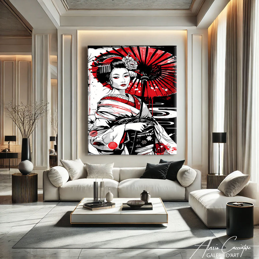 TABLEAU GEISHA JAPONAISE – mise en situation