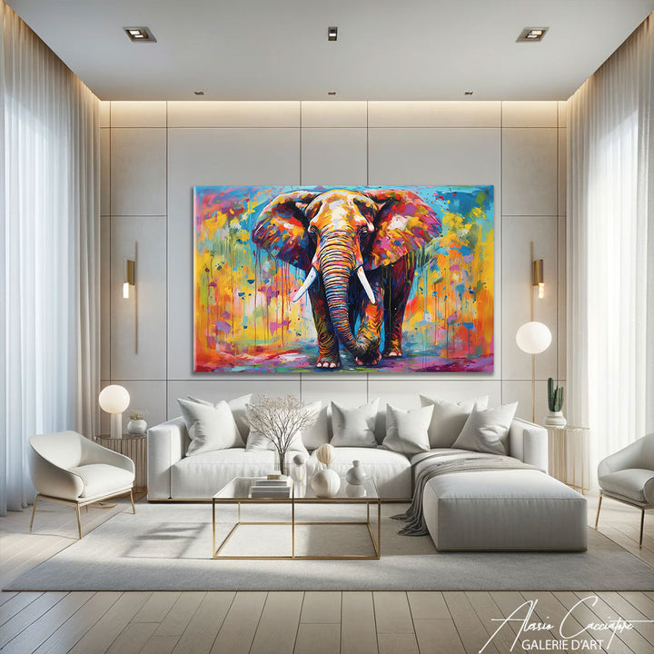 Peinture Acrylique Éléphant