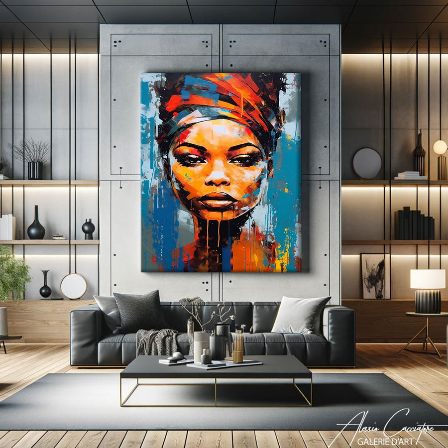 peinture africaine moderne – mise en situation