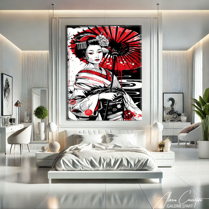 tableau japonais geisha