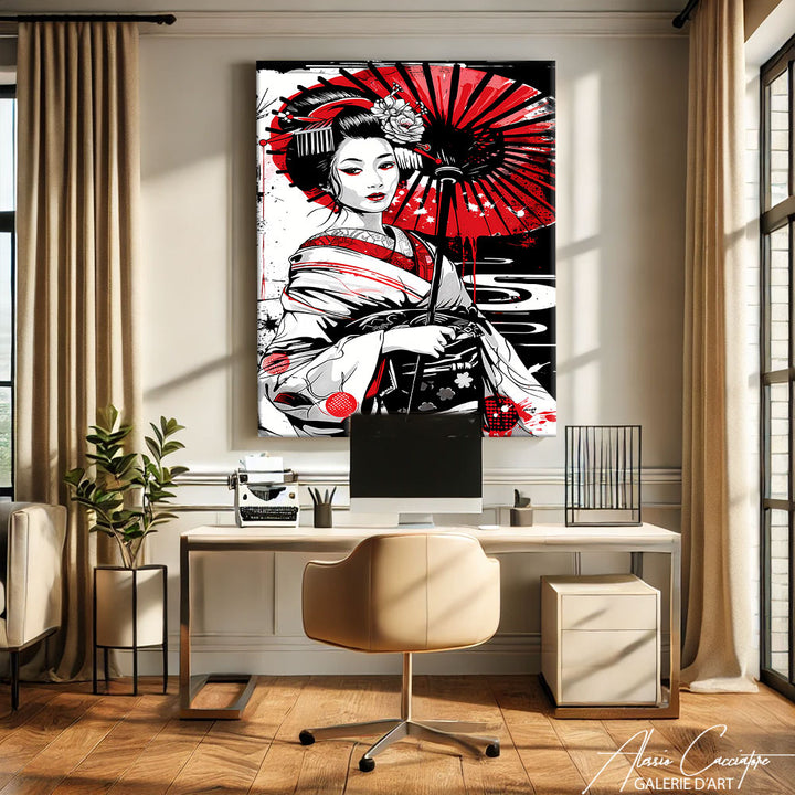 tableau geisha japonaise