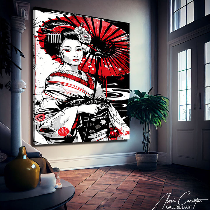 tableau peinture japonais