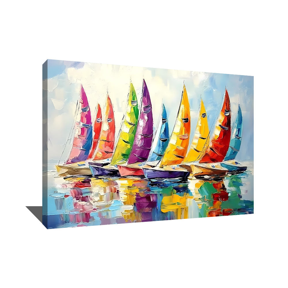 TABLEAU VOILIERS EN MER