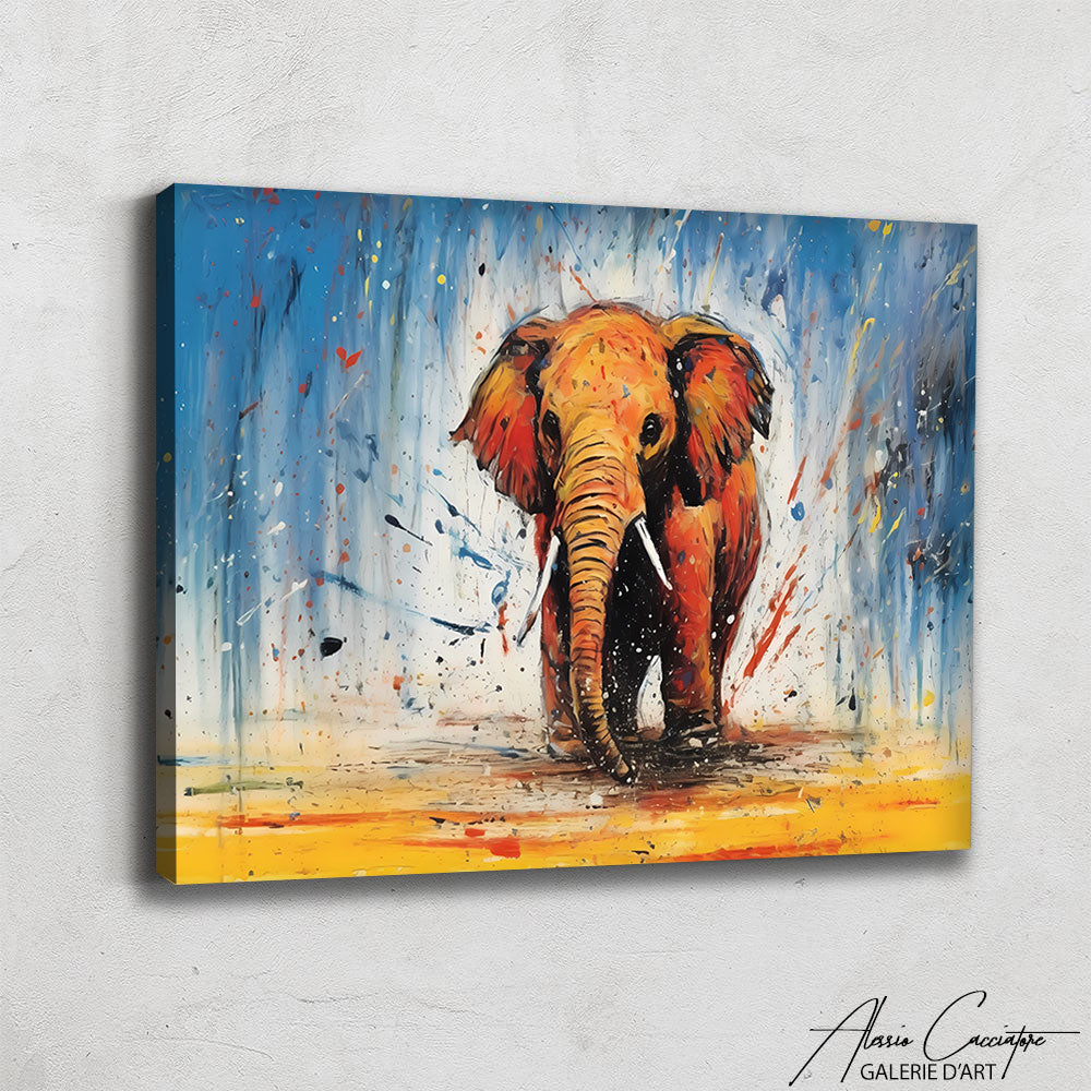 Peinture Abstraite Éléphant
