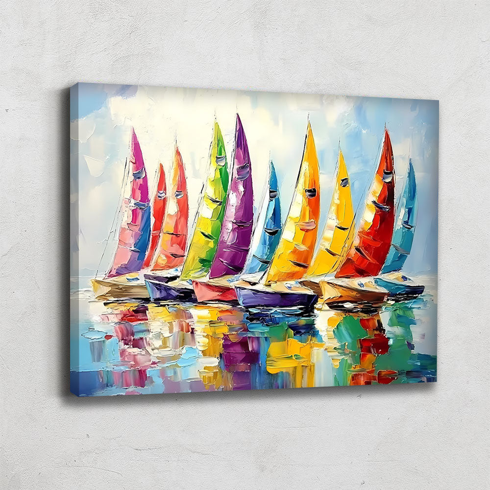 TABLEAU VOILIERS EN MER