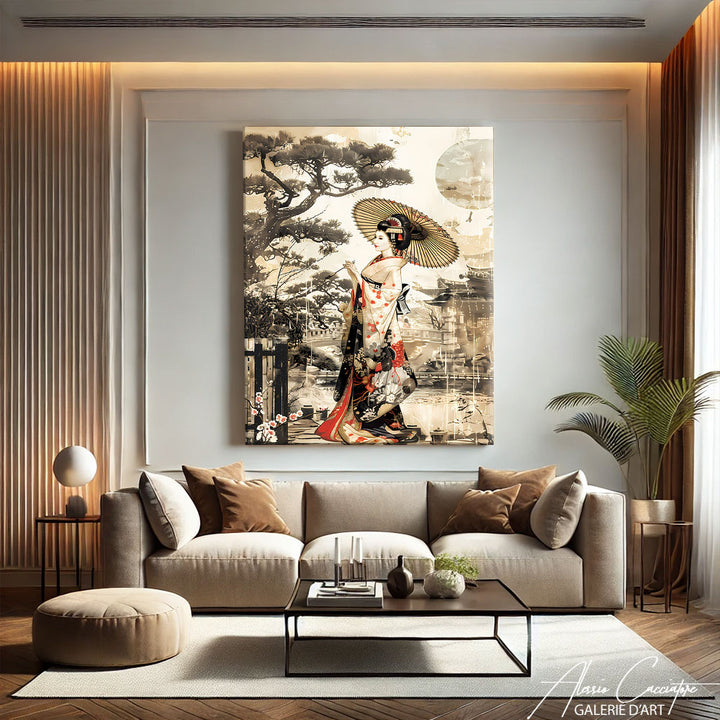 tableau geisha japonaise