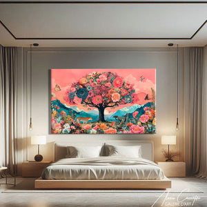 Tableau Arbre Rose