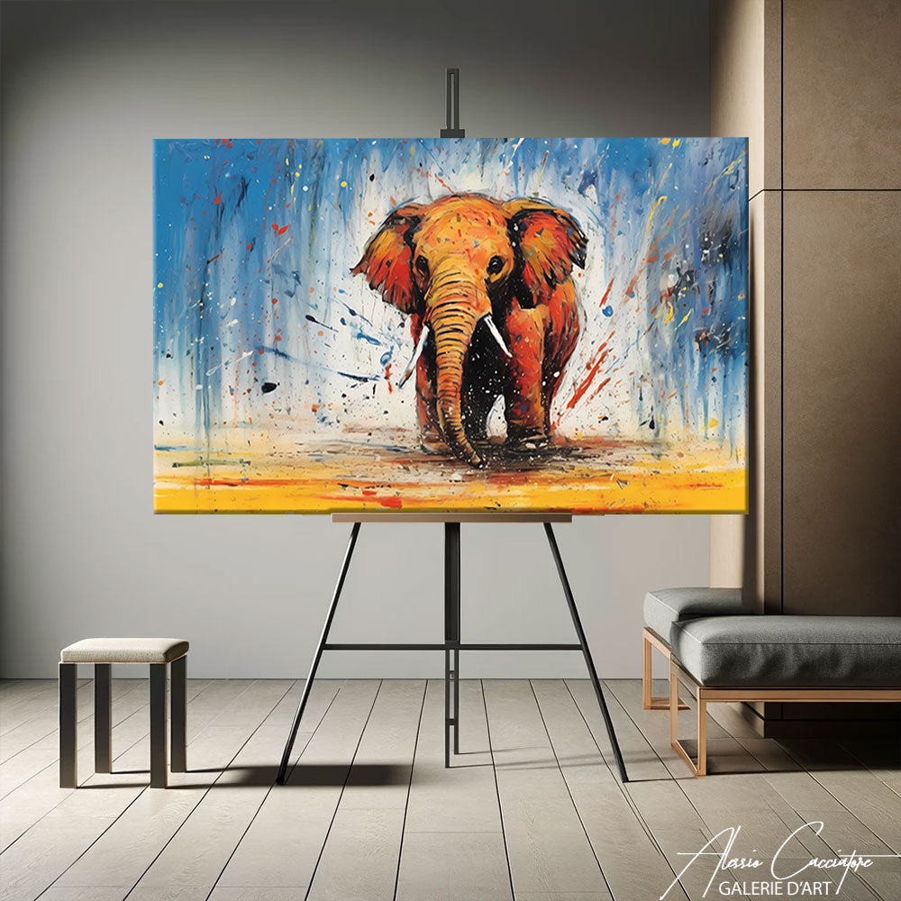 tableau elephant bebe