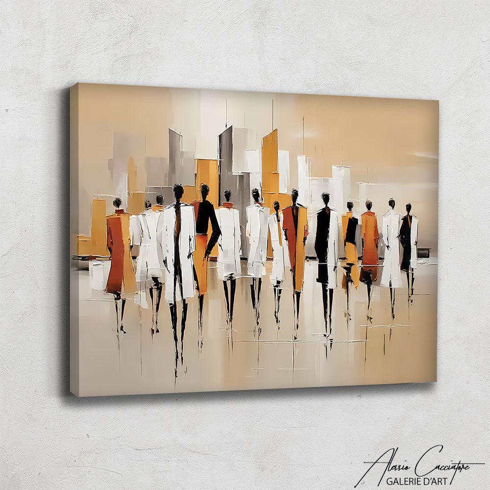 Tableau Abstrait Beige