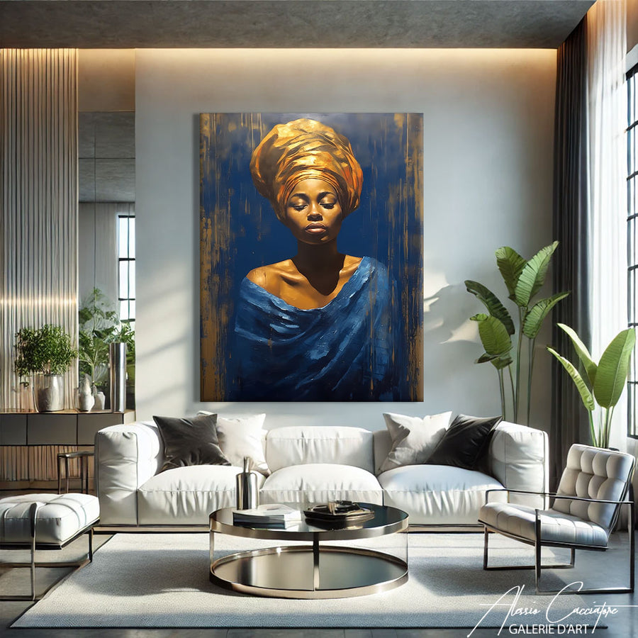 Peinture Africaine Femme – mise en situation